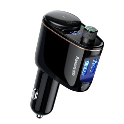 Baseus Bluetooth MP3 Car Charger 2x Usb 3.4A Black