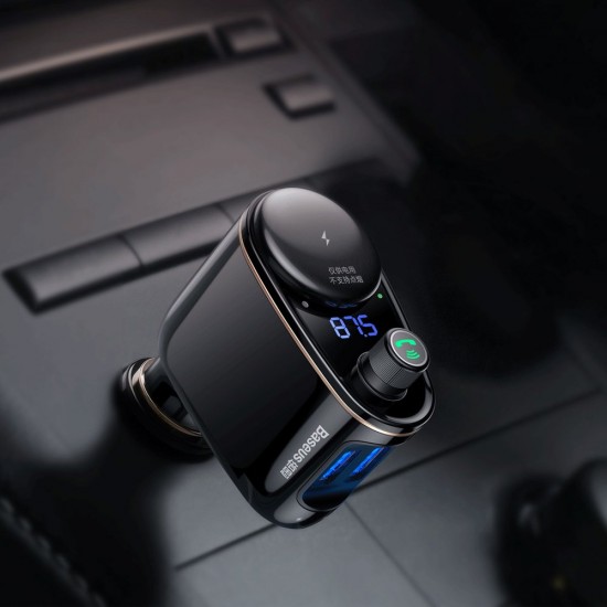 Baseus Bluetooth MP3 Car Charger 2x Usb 3.4A Black