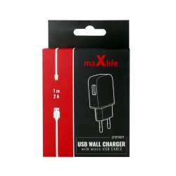 MaxLife Charge Adapter With Micro Usb Cable 2000mAh